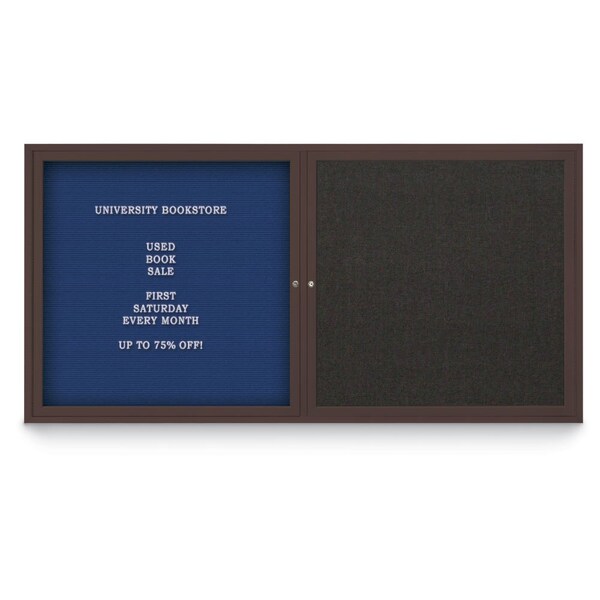 United Visual Products Corkboard, Buff/Bronze, 72"x48" UV408PLUS-BRONZE-BUFF - main